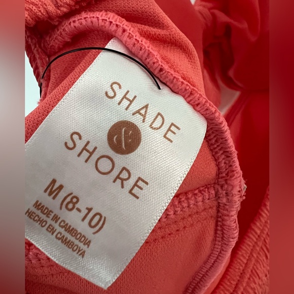 🔵 Womens Crepe Bralette Tie-Front One Piece Swimsuit - Shade & Shore NWT sz MED - Picture 13 of 14